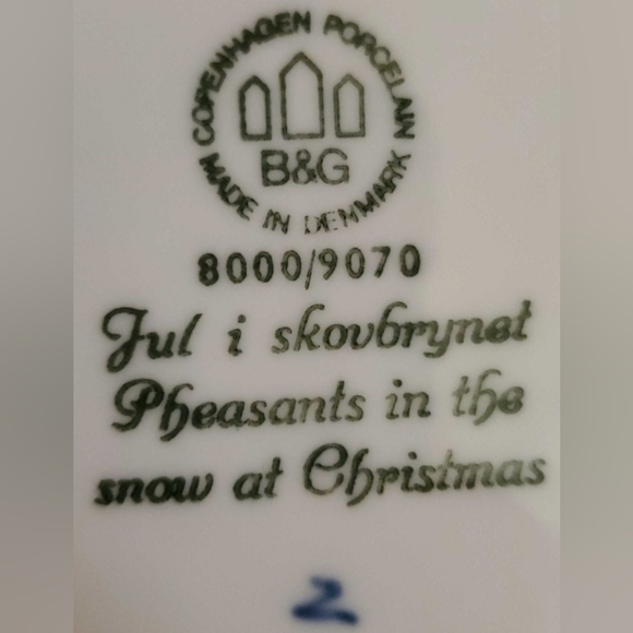 Vintage 1970 Bing & Grondahl Collectable Porcelain Plate Jul A Christmas Tale 🎄 - Picture 2 of 3